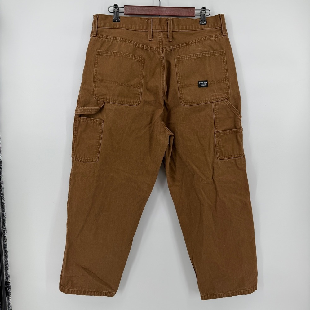 Levi's Denizen Carpenter Pants Mens 34x26 Brown Utility Workwear Relaxed Canvas - Picture 4 of 14